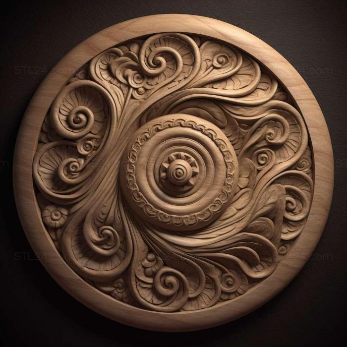 Patterns and decorations (stl spiral 4, PATTERN_1896) 3D models for cnc
